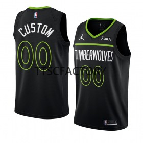 Dres Minnesota Timberwolves Prilagođeni Jordan 2022-23 Statement Edition Crno Swingman - Muške
